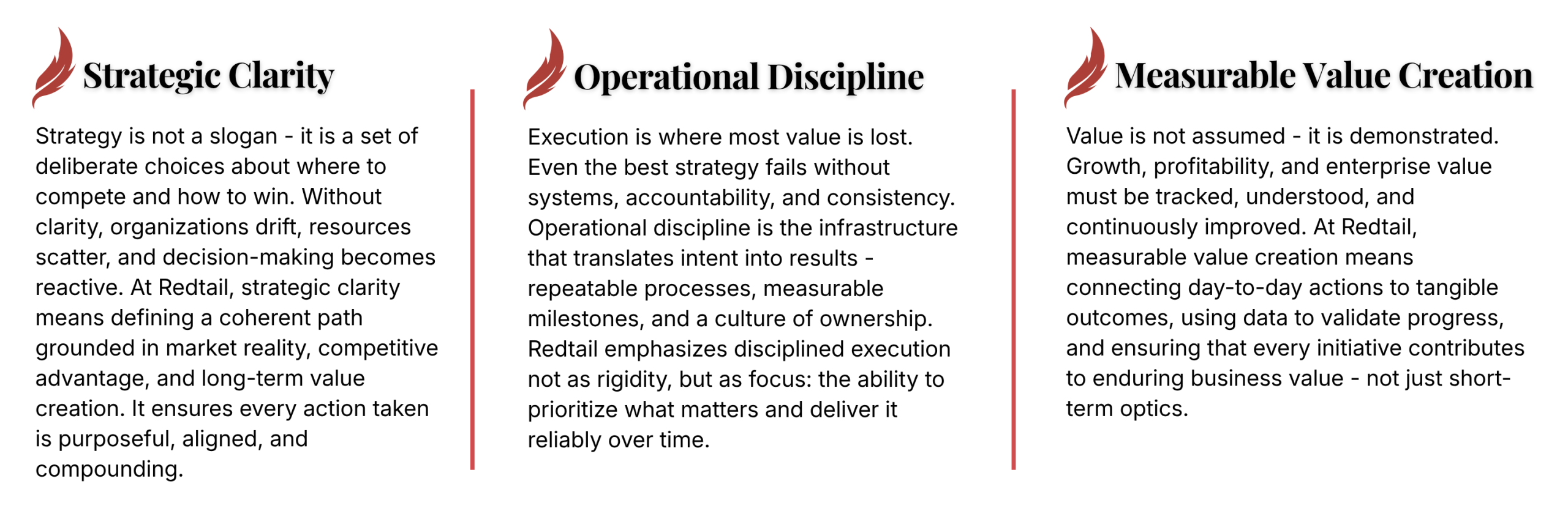 Value Creation Pillars